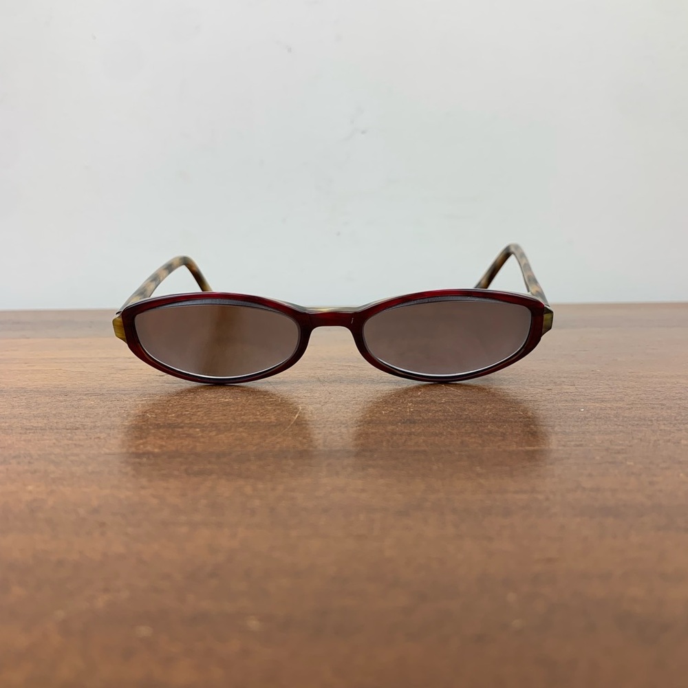 Nine West Womens Eyeglasses Tortoise Red Oval FRAMES ONLY Made In Italy Used